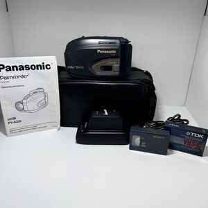 Panasonic Palmcorder PV-A228 VHS-C Camcorder 23x Zoom Color Viewfinder Bundle